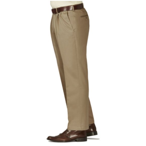 Haggar Tan Classic Fit Work To Weekend Twill Pants 40 X 31 - Picture 2 of 15